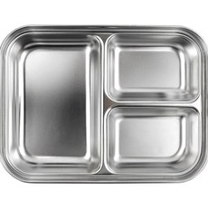 Sketch 不鏽鋼3格組合餐盤, 銀色, 1個