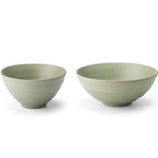 광주요 국산 담시리즈 1인 공기대접 세트, 담녹색, 밥그릇 + 국그릇, 1세트