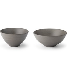광주요 국산 담시리즈 1인 공기대접 세트, 담회색, 밥그릇 + 국그릇, 1세트