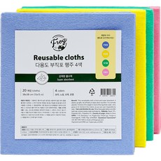 프로그 다용도 부직포 행주 4종 세트, 1개