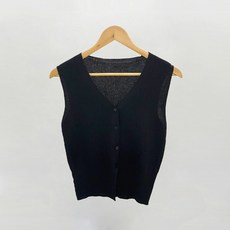 디아미뇽 내추럴 브이넥 니트 나시 베스트