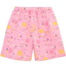 PremierFam 女童款透氣棉波紋5分家居褲 1號