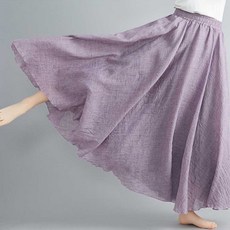 엘쏘 통기성 빈티지 린넨 A라인 스커트