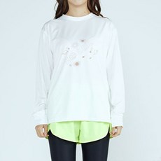 soleil 女款線條設計寬鬆版長袖防曬泳衣上衣