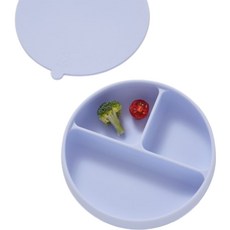 코니 이지피드 실리콘 흡착식판 3구, 라벤더블루, 1개
