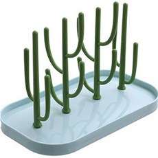 JOYMULTI 仙人掌造型多用途分離式奶瓶瀝水架 ONE SIZE, 藍色