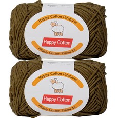 Happy cotton 編織線 2p, 722 深橄欖綠, 2個