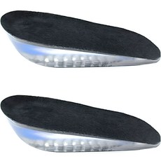 Wing Coco男款矽膠腳後跟氣墊鞋墊, 黑色, 2個