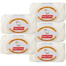 Yarna Happy Cotton 編織線 45g, 701, 5個