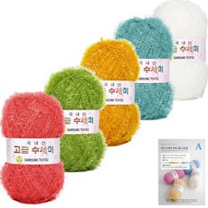 yarna 뜨개 고급 수세미 80g x 5종 + 도안 세트 Y타입, Y1 해오름달(수세미), A(도안), 1개