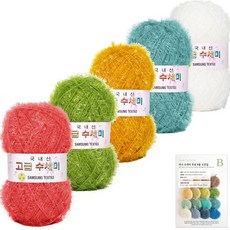 yarna 뜨개 고급 수세미 80g x 5종 + B 도안 8종 패키지 세트, Y1 해오름달, 1개