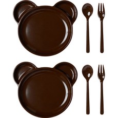 Awakensense 小熊餐具套組 2, 可可米色