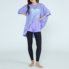 솔레일 여성용 체형커버 보드숏 트임 3부 래쉬가드 팬츠