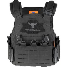 TACBULL 戰術背板背心, 黑色, 1個