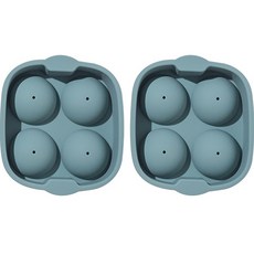 Kitchen Factory 6格矽膠圓球製冰盒, 翡翠綠, 2個