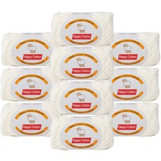 yarna 해피코튼 뜨개실 45g, 701, 10개