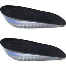 Wing Coco男款矽膠後腳跟氣墊鞋墊, 黑色, 1組