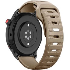 HAMATE Galaxy Watch 相容 軟矽膠運動錶環錶帶 20mm, 米色