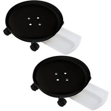 IRIS OHYAMA 愛麗思歐雅瑪 滾輪式花盆底座 2入組, 黑色, 1組