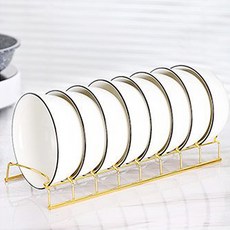 Answerfit 廚房多用途不鏽鋼碗碟收納盒 + 碗套組 6 型, 金色(收納架)