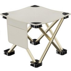 利盛牛津布折疊凳 升級版 大型, 象牙白, 1個
