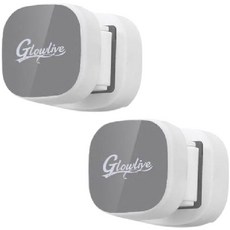 免打孔黏貼式晾衣桿, 灰色, 2個