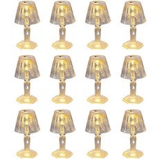 Mostick 餐廳 婚宴會場 西餐廳 水晶 led 電子蠟燭 1 12入, 單一顏色