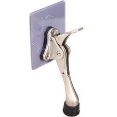 1秒安裝免鑽孔門擋 一鍵式馬蹄門擋 小, 霧面銀