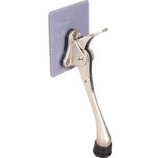 1秒安裝免鑽孔門擋 一鍵式馬蹄門擋 大型 霧面銀, 1個