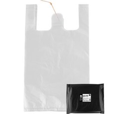 免費商標手柄塑料袋白色 Hatdae 39 x 63 厘米 27L 70p, 1個