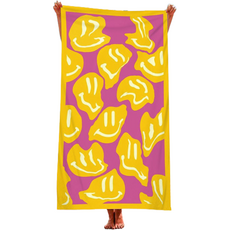 Sonio 微笑超細纖維沙灘巾 70 x 150 cm, TYPE02, 1個