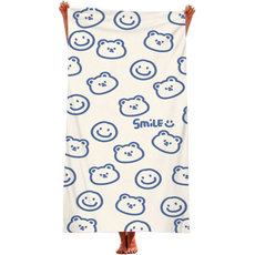 Sonio 微笑超細纖維沙灘巾 70 x 150 cm, TYPE07, 1個