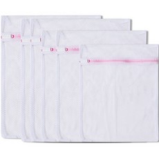 PDS Living 粗網眼洗衣袋 特大 + 大 2入 + 中 2入 + 小 套組, 粉紅色, 1套