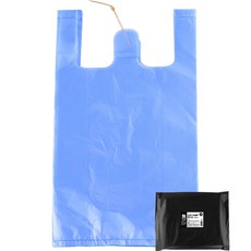 免費商標手柄塑料袋藍色乳白色絲帶 44 x 72 厘米 36L 70p, 1個
