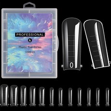 듀얼 네일연장 폼 팁 120p 세트 A타입, 투명, 1개