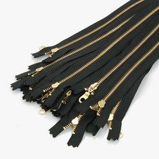 YKK 金色金屬拉鍊3號 40cm, 黑色, 25個