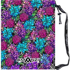 AMANZI 大尺寸束口肩背網眼袋 AM14, 鳳梨派對(AM14075)
