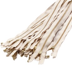 YKK 華可貴 金色拉鍊1 15cm, 象牙白, 25個