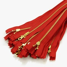 YKK 華可貴 YKK金色金屬拉鍊 3號 25cm, 草莓色, 25個