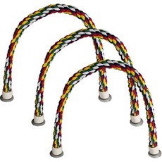 鳥用攀爬繩索棲木梯子鸚鵡玩具 60cm, 混合顏色, 3個