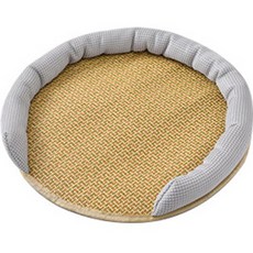 메오 반려펫 사계절 라탄 통기성 쿨링매트, 그레이, 1개