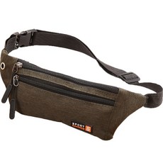 팅올 남녀공용 아웃도어 다용도 캔버스 힙색, 브라운