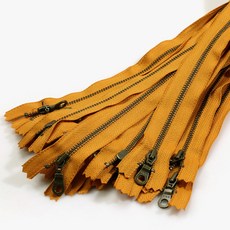 YKK 華可貴 黃銅拉鍊圓環 3號 20cm, 25個, 黃橙色