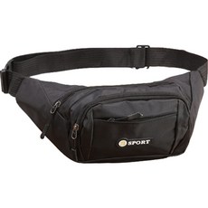 Tingall 戶外休閒男女通用腰包, 黑色