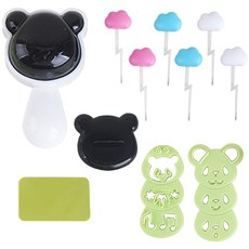 inbloom 簡易熊貓飯糰製作組 + 雲朵裝飾籤 12入組, 混合顏色, 1套