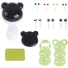 inbloom 簡易熊貓飯糰製作 + 表情裝飾籤 20入組, 混合色, 1套