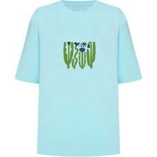 soleil 男士寬鬆版植物圖案防磨衣短袖上衣