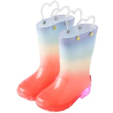 오즈키즈 여아용 레인보우 샤벳 LED 장화