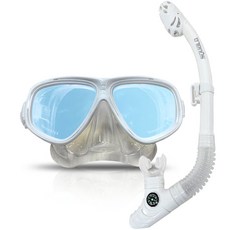 Squalo 潛水面罩+水下呼吸管套組, 白色