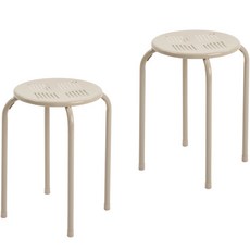 하우스레시피 듀코 미니 스툴, 베이지, 2개